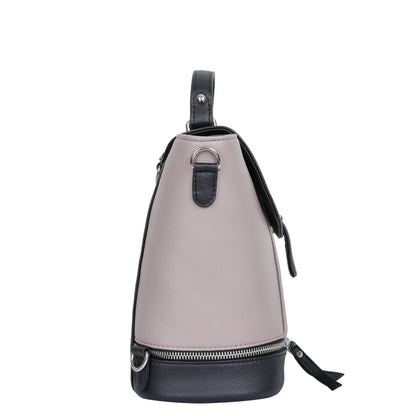 Mauve Women’s Fashion Backpack – Wholesale Vegan Leather Shoulder Purse for Office