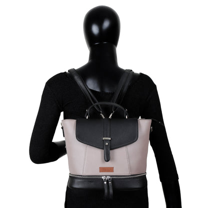 Mauve Women’s Fashion Backpack – Wholesale Vegan Leather Shoulder Purse for Office