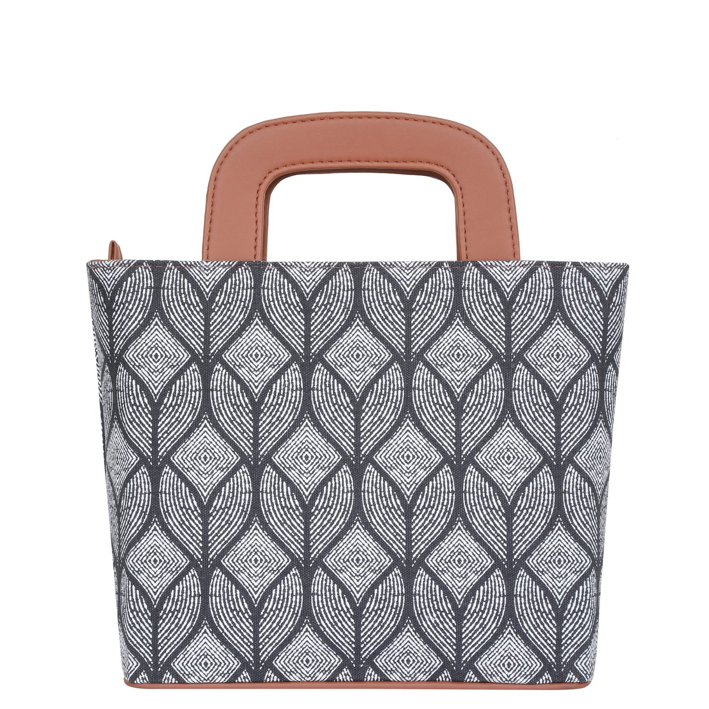 Women’s Monochrome Top Handle Tote Bags with Vegan Leather Trim – Wholesale