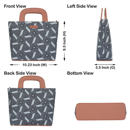 Women’s Olive Green Top Handle Tote Bags with Vegan Leather Trim – Wholesale