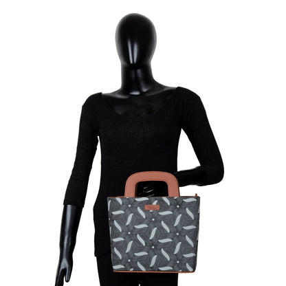 Women’s Olive Green Top Handle Tote Bags with Vegan Leather Trim – Wholesale