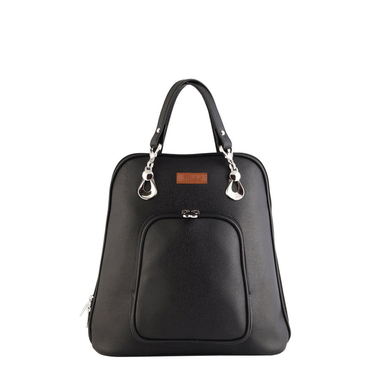 Black Vegan Leather Wholesale Backpack Purse for Women – Handbag & Shoulder Bag for Work