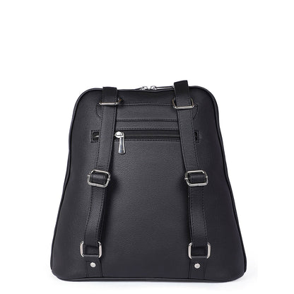 Black Vegan Leather Wholesale Backpack Purse for Women – Handbag & Shoulder Bag for Work