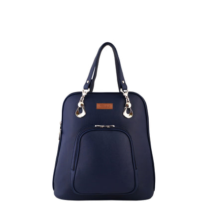 Wholesale Blue Women’s Backpack Purse – Vegan Leather Shoulder Bag for Daily Use