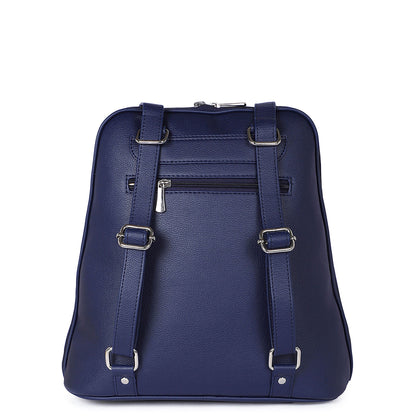 Wholesale Blue Women’s Backpack Purse – Vegan Leather Shoulder Bag for Daily Use