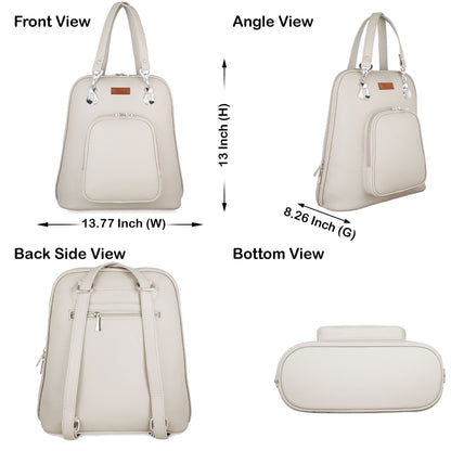 Grey Women’s Fashion Backpack – Wholesale Vegan Leather Bag for Daily Use