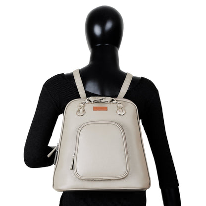 Grey Women’s Fashion Backpack – Wholesale Vegan Leather Bag for Daily Use