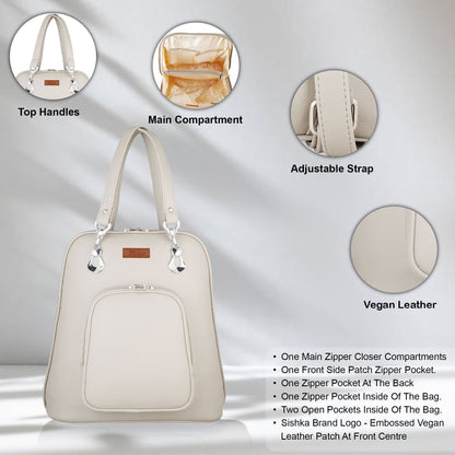 Grey Women’s Fashion Backpack – Wholesale Vegan Leather Bag for Daily Use