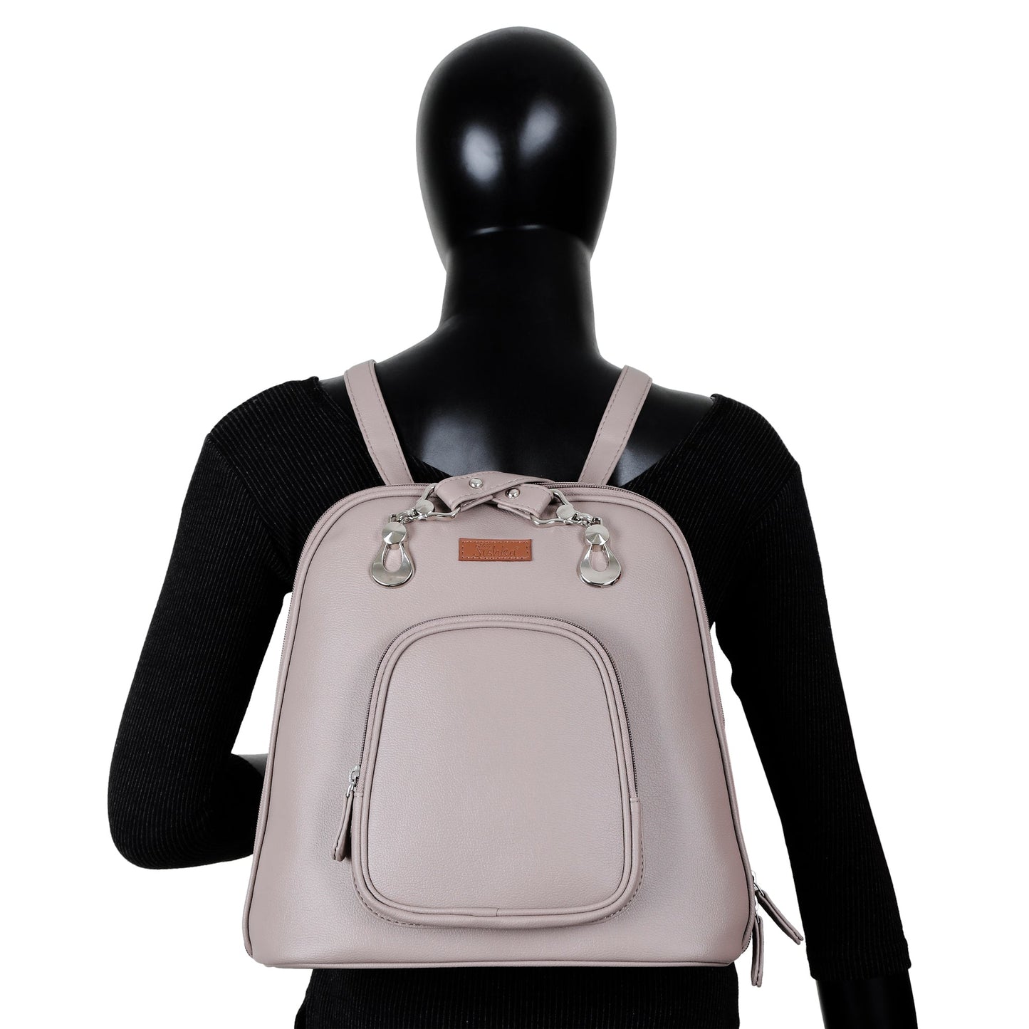 Mauve Vegan Leather Backpack for Women – Wholesale Shoulder Bag for Work