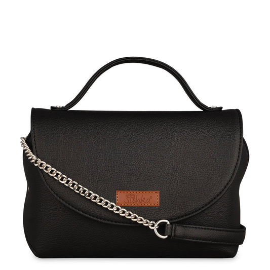 Wholesale Black Vegan Leather Crossbody Sling Bag – Shoulder Handbag for Women