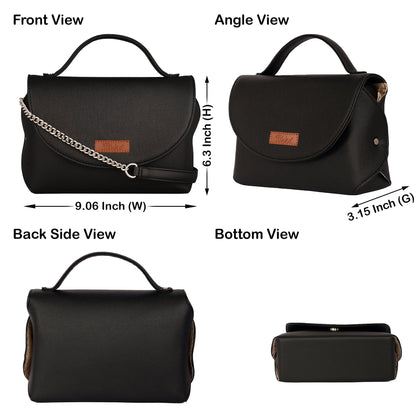 Wholesale Black Vegan Leather Crossbody Sling Bag – Shoulder Handbag for Women