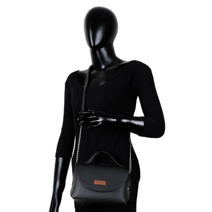 Wholesale Black Vegan Leather Crossbody Sling Bag – Shoulder Handbag for Women