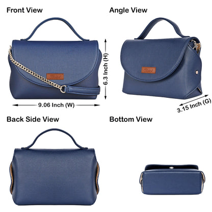 Blue Vegan Leather Wholesale Crossbody Sling Bag – Women’s Shoulder Handbag
