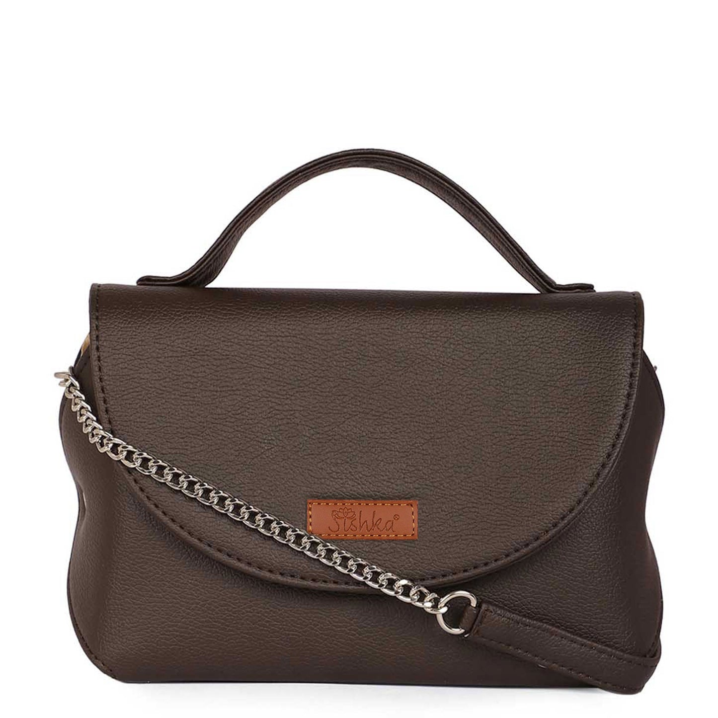 Women’s Brown Vegan Leather Crossbody Sling Bag in Wholesale – Shoulder Handbag