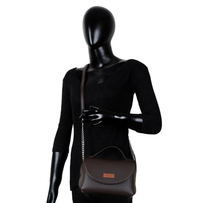 Women’s Brown Vegan Leather Crossbody Sling Bag in Wholesale – Shoulder Handbag