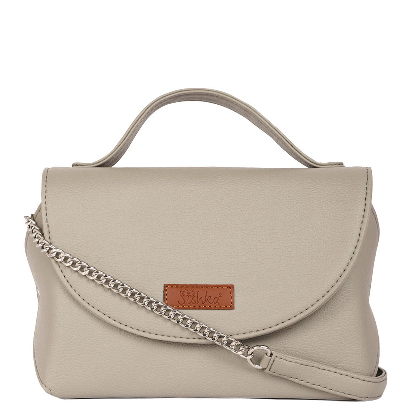Grey Vegan Leather Crossbody Sling Bag – Women’s Wholesale Shoulder Handbag