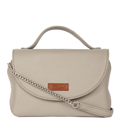 Grey Vegan Leather Crossbody Sling Bag – Women’s Wholesale Shoulder Handbag