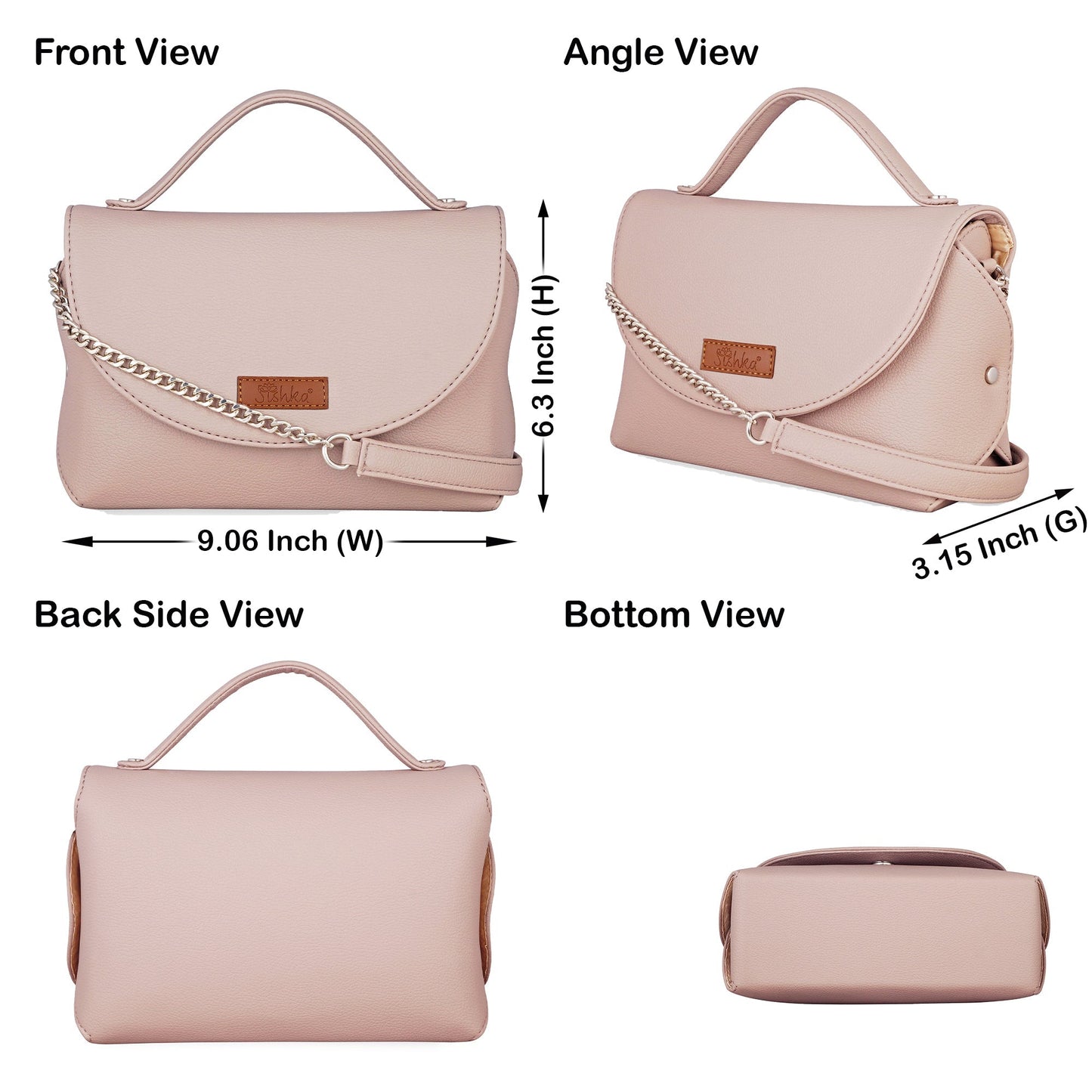 Mauve Vegan Leather Crossbody Sling Bag – Wholesale shoulder Handbag for Women