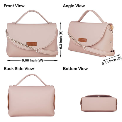 Mauve Vegan Leather Crossbody Sling Bag – Wholesale shoulder Handbag for Women