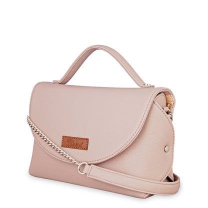 Mauve Vegan Leather Crossbody Sling Bag – Wholesale shoulder Handbag for Women