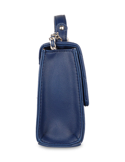 Blue Quilted Vegan Leather Wholesale Sling Bags – Women’s Chain Strap Shoulder Purse