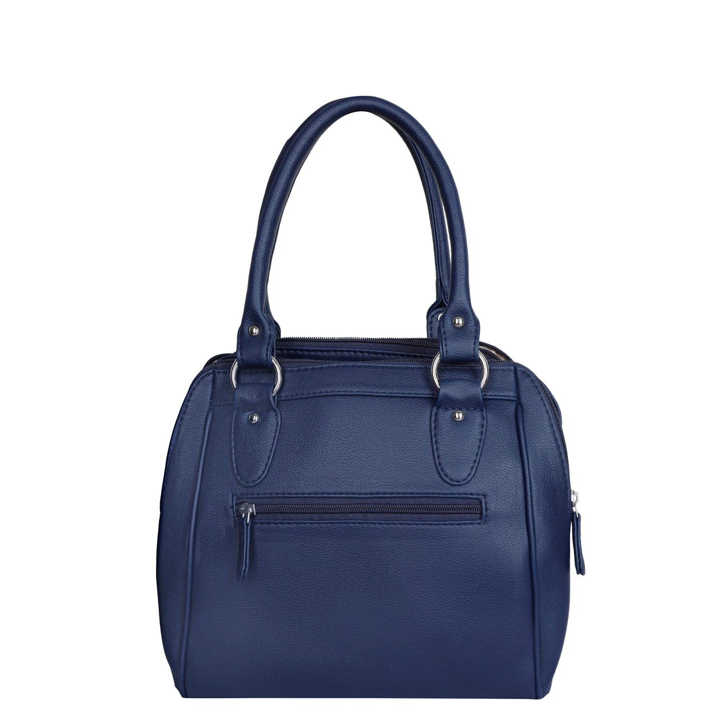 Blue Vegan Leather Handbag – Women’s Top Handle Satchel Bag for Office & Travel