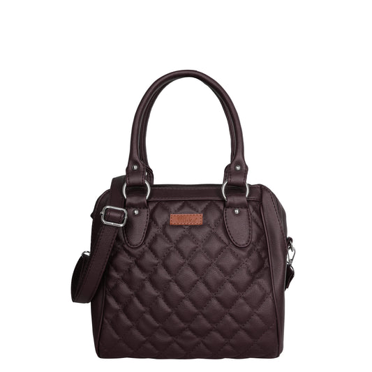 Brown Vegan Leather Handbag – Women’s Top Handle Satchel Bag for Everyday Use