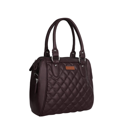 Brown Vegan Leather Handbag – Women’s Top Handle Satchel Bag for Everyday Use