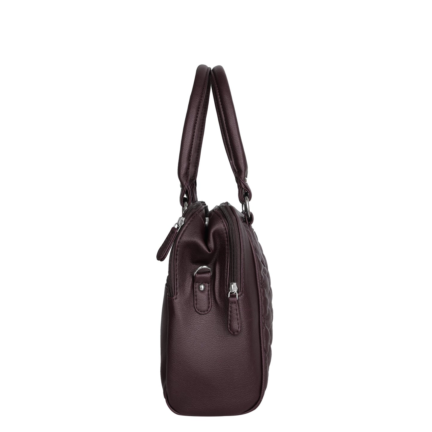 Brown Vegan Leather Handbag – Women’s Top Handle Satchel Bag for Everyday Use