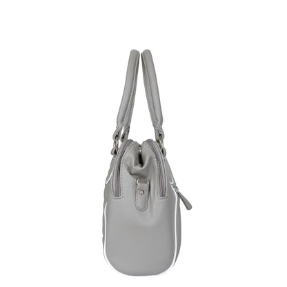 Wholesale Grey Vegan Leather Handbag – Women’s Top Handle Satchel Bag for Work & Travel