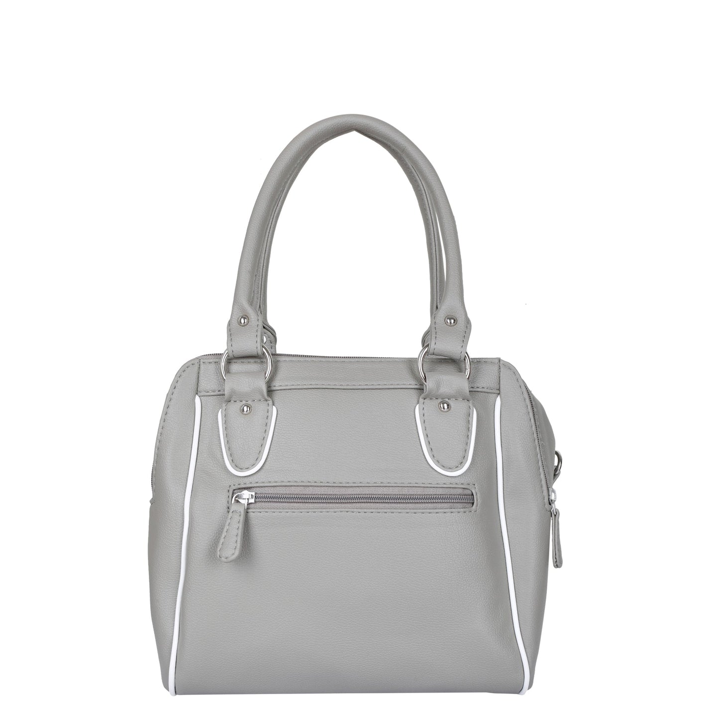 Wholesale Grey Vegan Leather Handbag – Women’s Top Handle Satchel Bag for Work & Travel