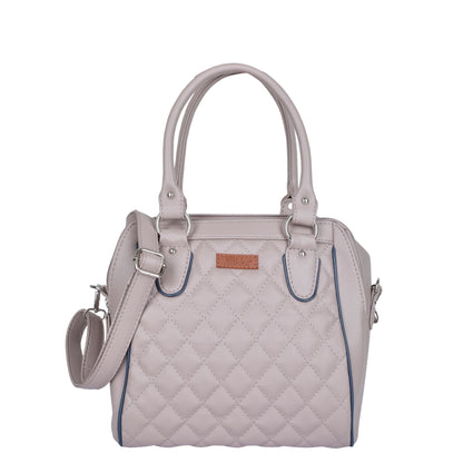 Mauve Vegan Leather Handbag – Women’s Top Handle Satchel Bag for Office & Daily Use