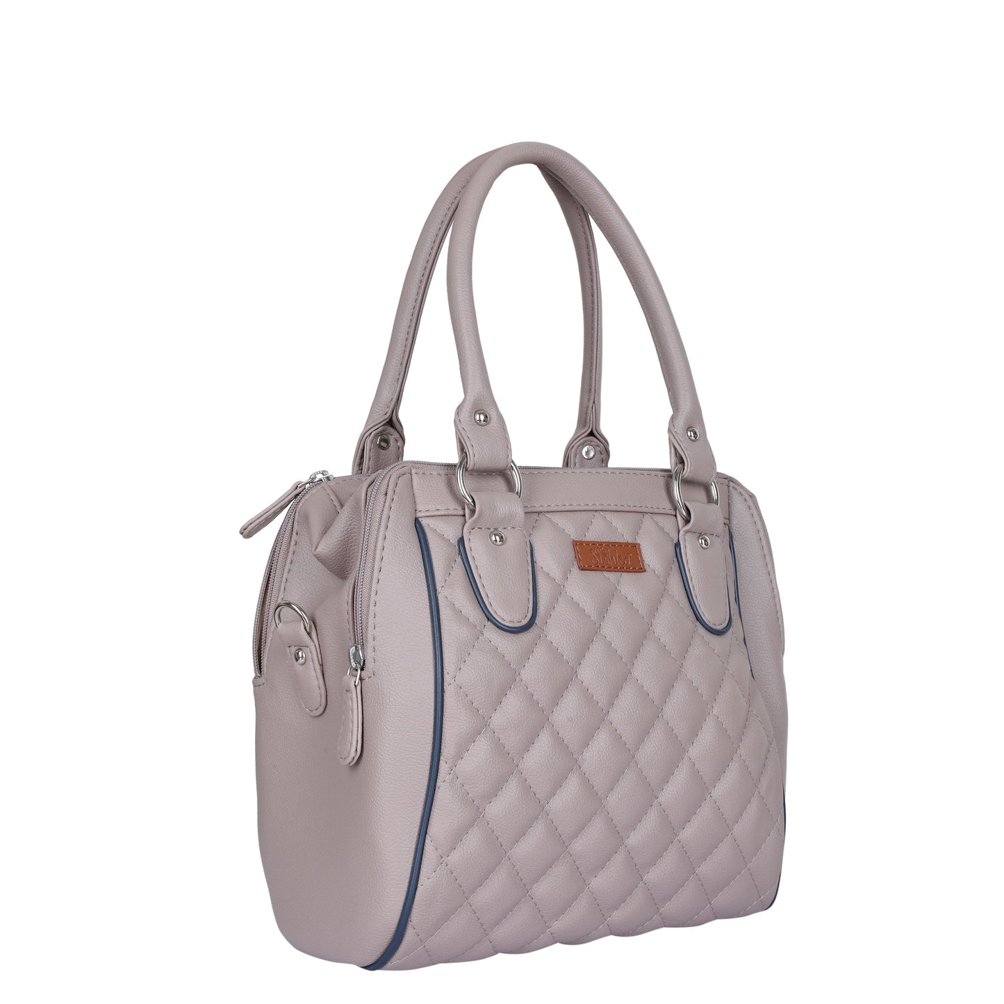 Mauve Vegan Leather Handbag – Women’s Top Handle Satchel Bag for Office & Daily Use