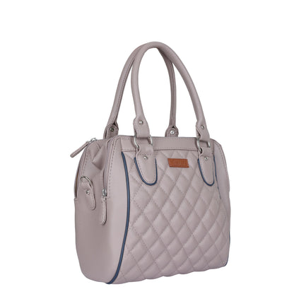 Mauve Vegan Leather Handbag – Women’s Top Handle Satchel Bag for Office & Daily Use