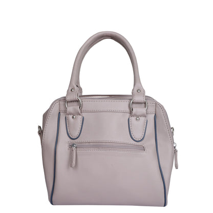 Mauve Vegan Leather Handbag – Women’s Top Handle Satchel Bag for Office & Daily Use