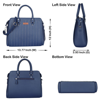 Vegan Leather Wholesale Blue Top-Handle Handbag for Women - Crossbody Bag