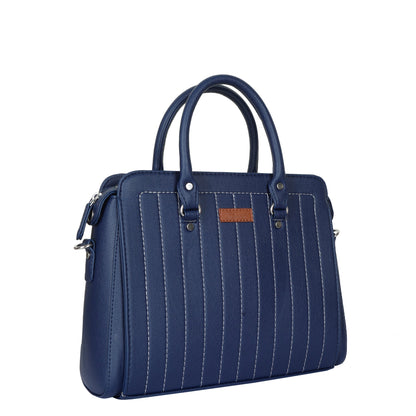 Vegan Leather Wholesale Blue Top-Handle Handbag for Women - Crossbody Bag
