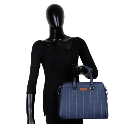 Vegan Leather Wholesale Blue Top-Handle Handbag for Women - Crossbody Bag