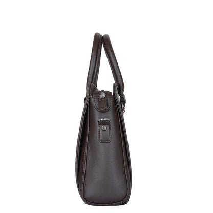 Women’s Wholesale Brown Top-Handle Handbag in Vegan Leather –  Crossbody Purse