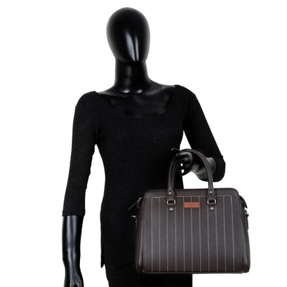 Women’s Wholesale Brown Top-Handle Handbag in Vegan Leather –  Crossbody Purse
