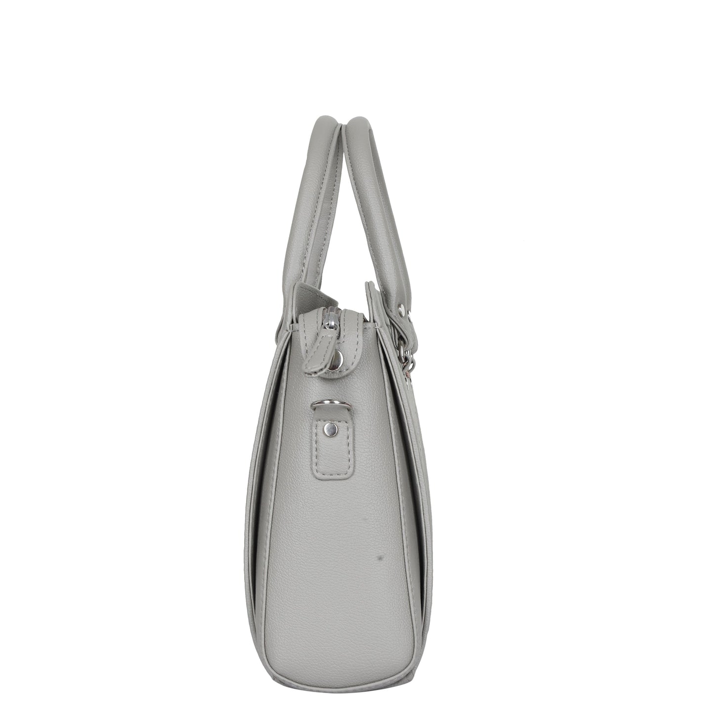 Grey Vegan Leather Top-Handle Handbag – Women’s Wholesale Crossbody Bag