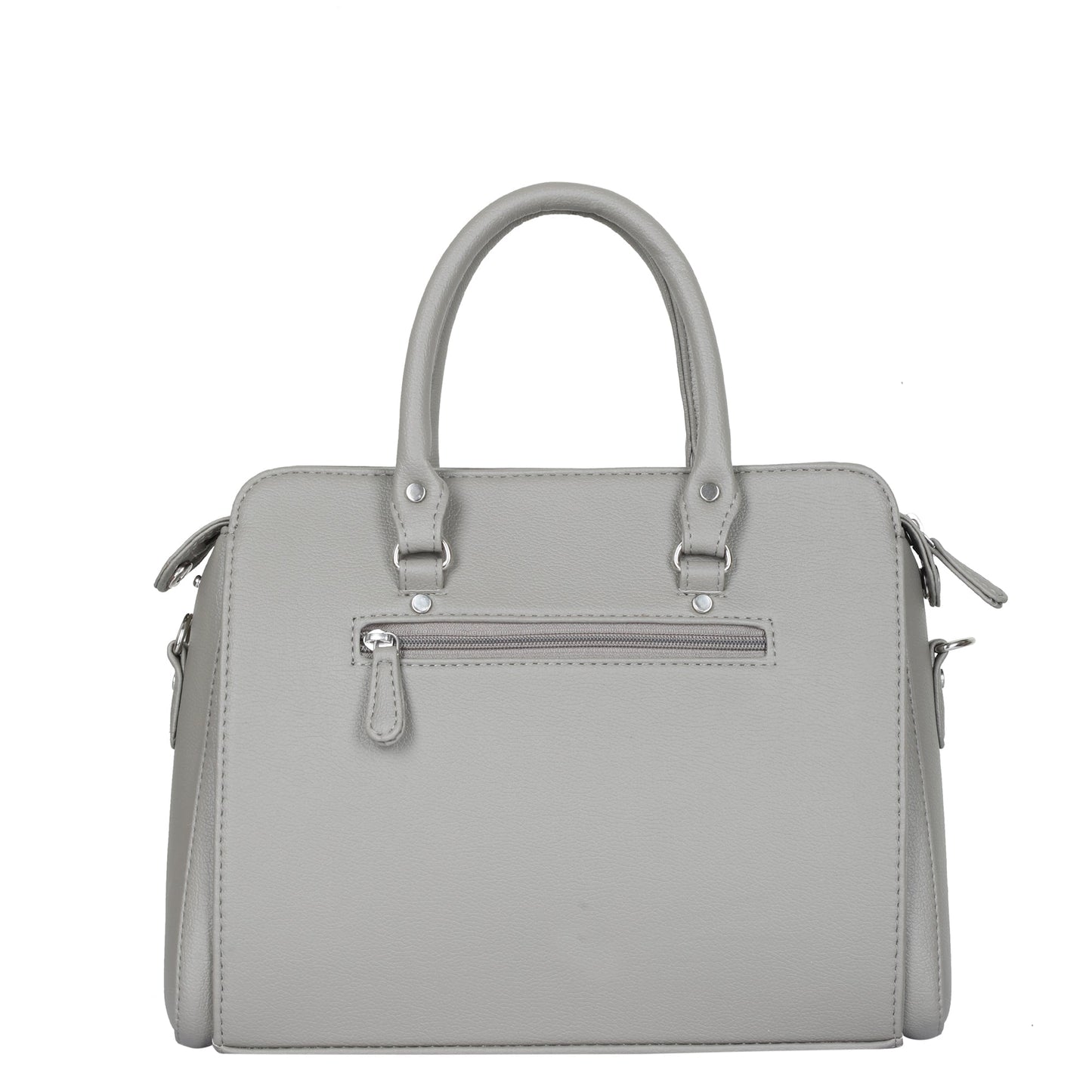 Grey Vegan Leather Top-Handle Handbag – Women’s Wholesale Crossbody Bag