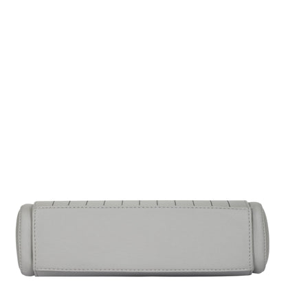 Grey Vegan Leather Top-Handle Handbag – Women’s Wholesale Crossbody Bag