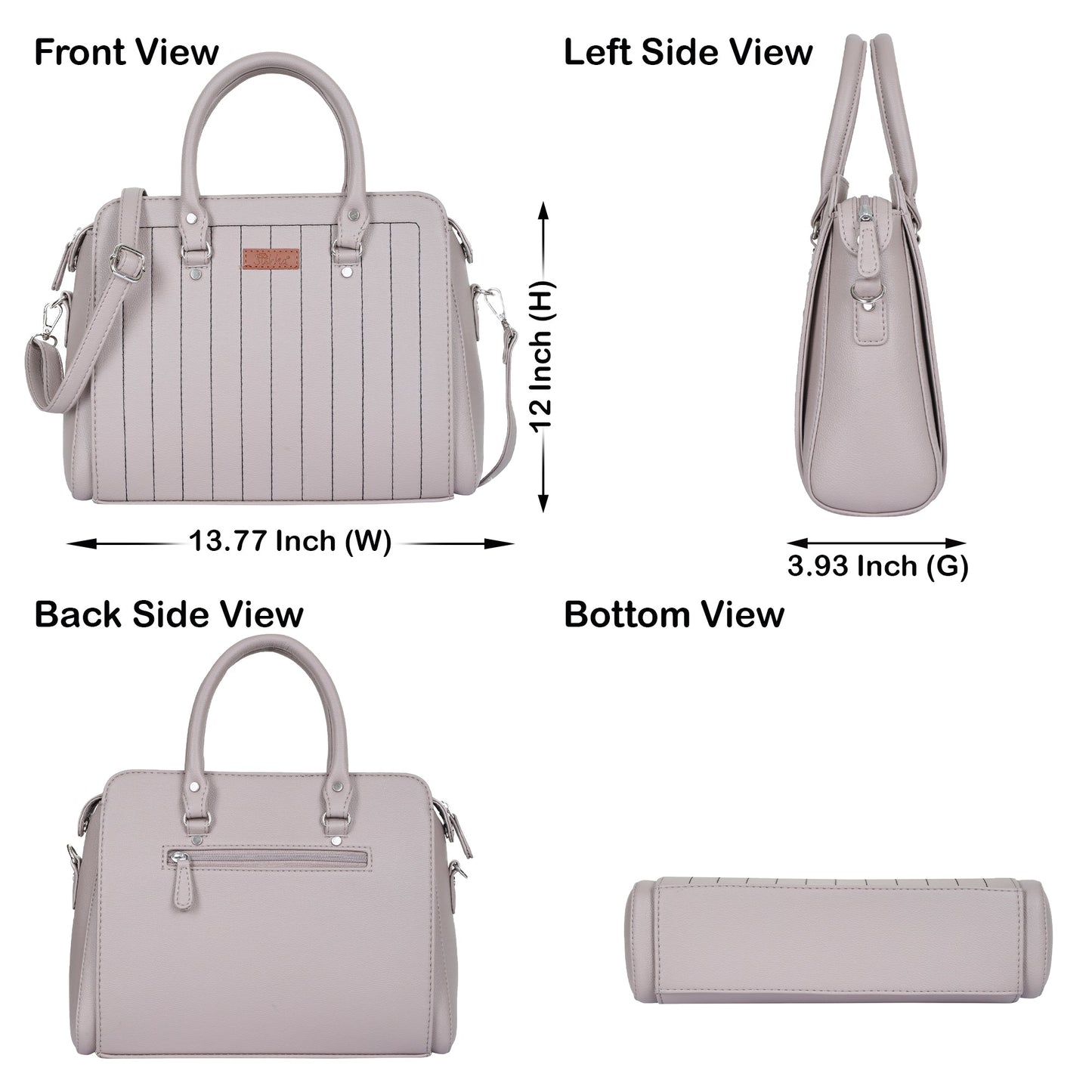 Wholesale Vegan Leather Mauve Color Women’s Top-Handle Handbag – Crossbody Bag