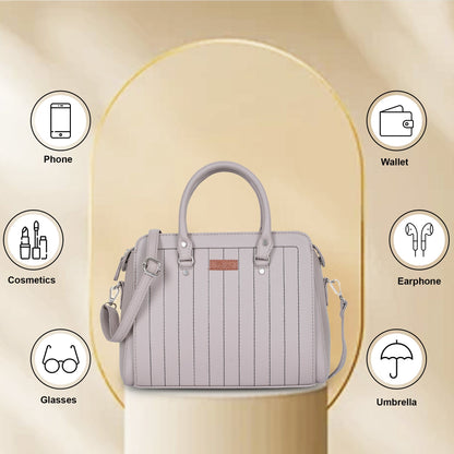 Wholesale Vegan Leather Mauve Color Women’s Top-Handle Handbag – Crossbody Bag