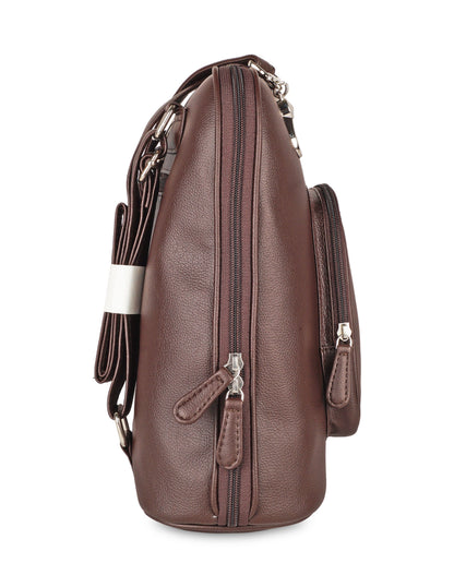 Brown Vegan Leather Wholesale Backpack for Women – Elegant Shoulder Bag for Office