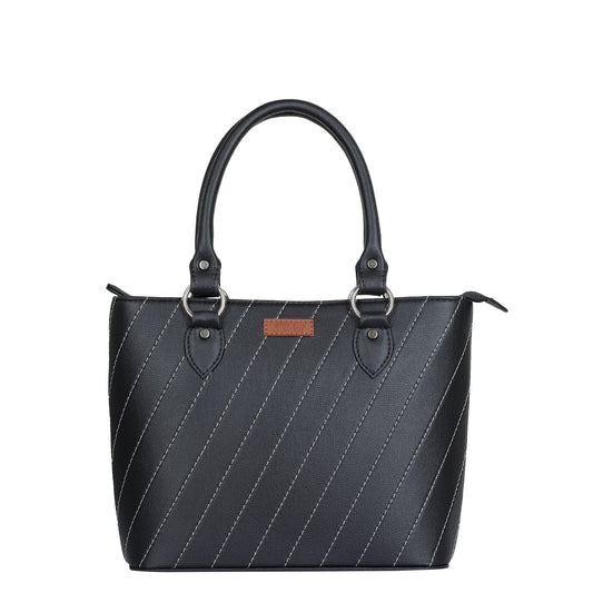Wholesale Black Vegan Leather Tote Bag– Women’s Top Handle handbag