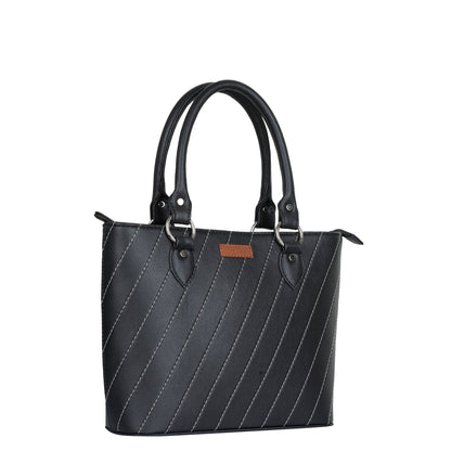 Wholesale Black Vegan Leather Tote Bag– Women’s Top Handle handbag