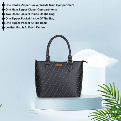 Wholesale Black Vegan Leather Tote Bag– Women’s Top Handle handbag
