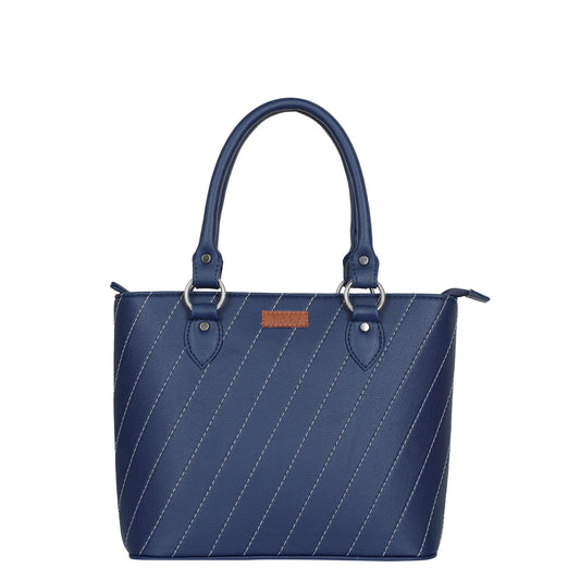 Blue Vegan Leather Tote Bag – Women’s Wholesale Top Handle Shoulder Bag